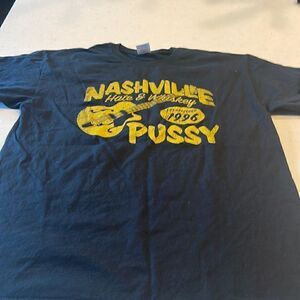 Nashville men’s L, T-shirt, hate & whiskey establish in 1996, guitar logo.